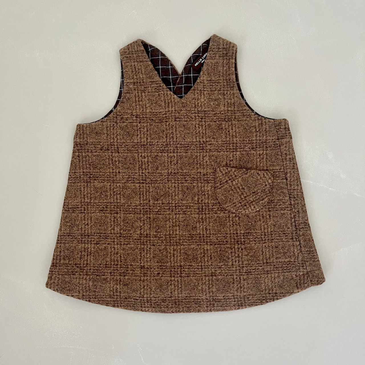 HELLOLUPO APRON SKIRT - Mocha Mousse