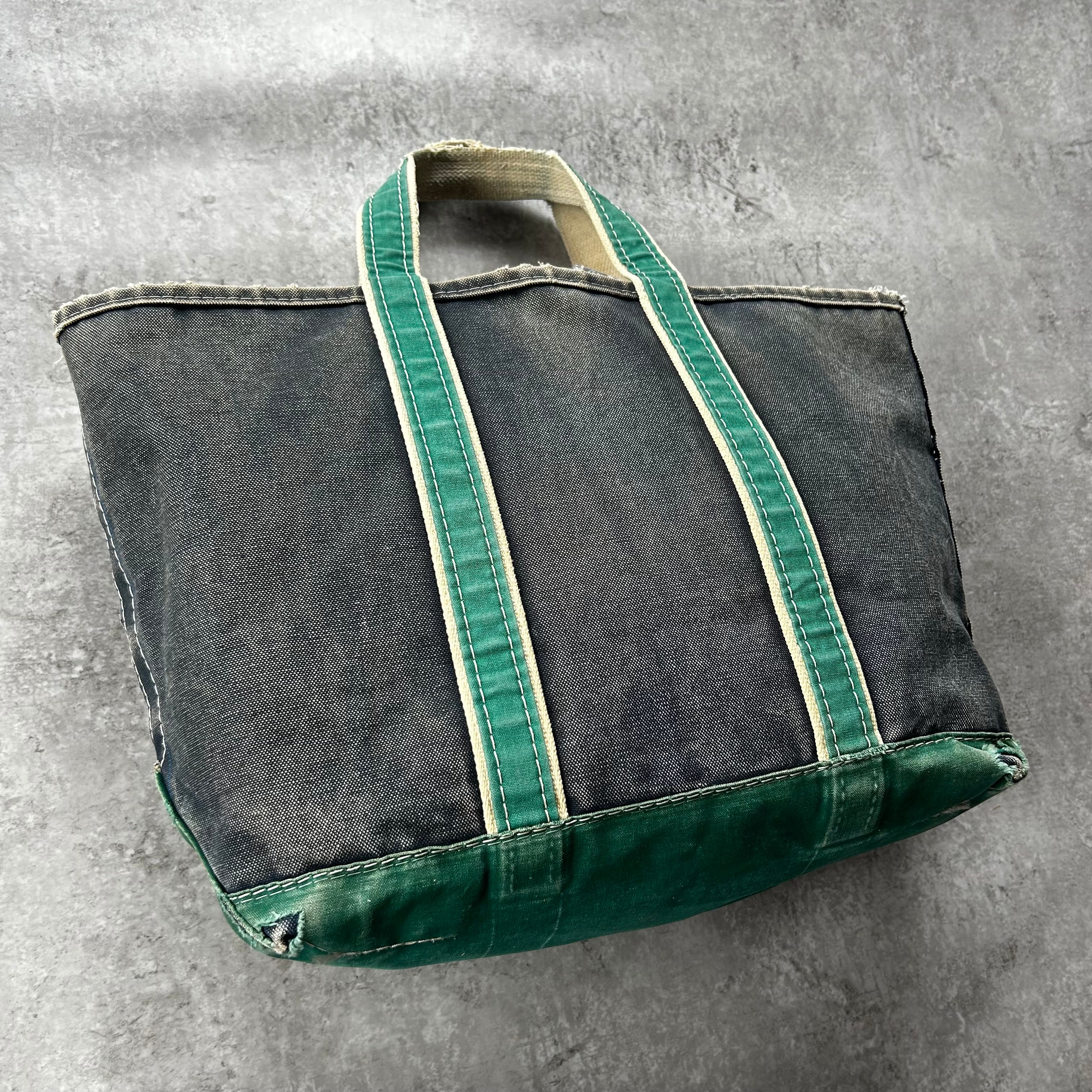 80s エルエルビーン デラックストートバッグ ネイビー L 2色タグ