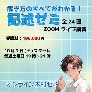 解き方のすべてがわかる 記述ゼミ（全24回）