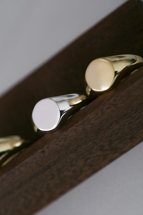 ペアセット｜s925 Blank Signet Ring #Lncs（2点セット・刻印代込）