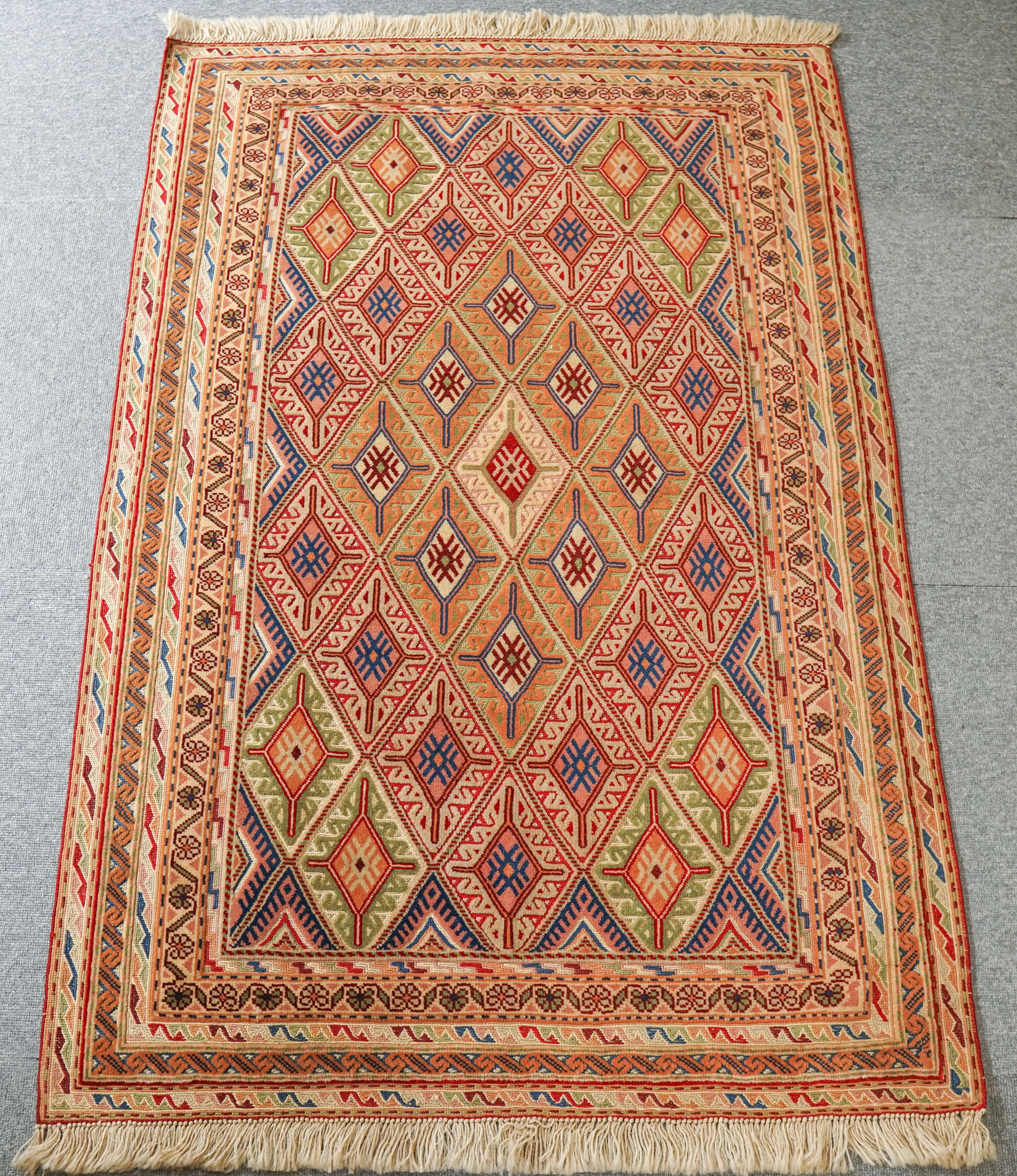 インドキリム ウール 手織り 160×89cm