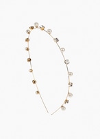 レンタルJennifer Behrジェニファーベア Ines Skinny headband-Crystal and Pearl-crystal antique pearl イネスカチューシャ