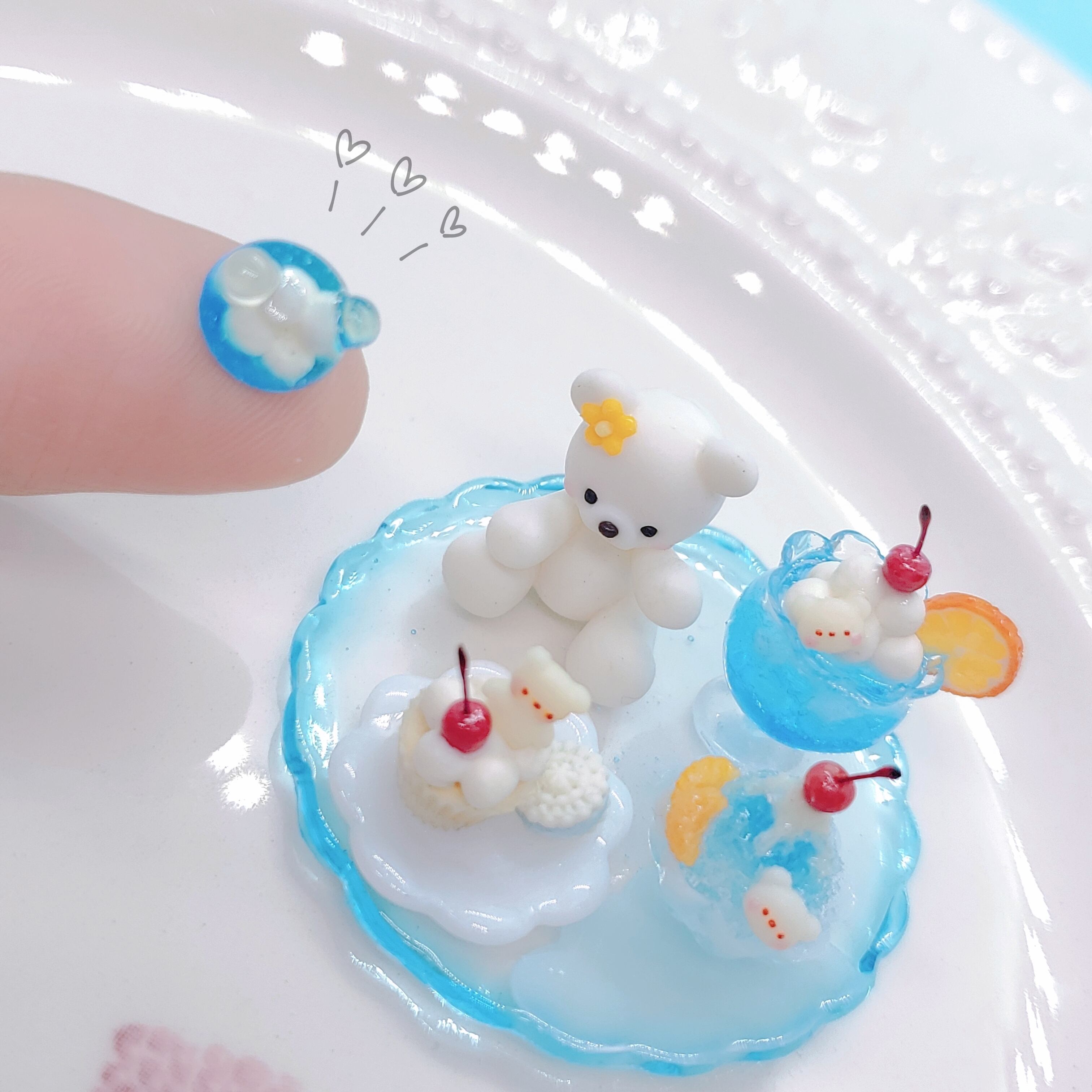 しろくま×空✼スイーツプレート −ミニチュアスイーツ− | PAY ID