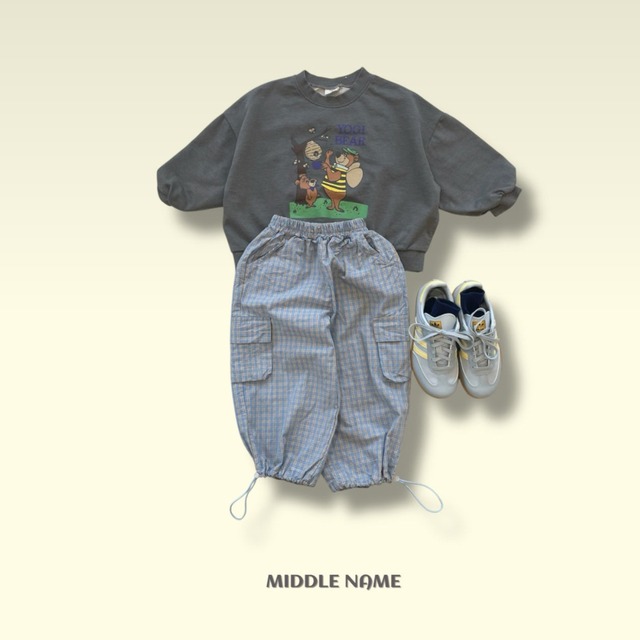 《送料無料》予約:チェック柄パンツ【MIDDLENAME】※ジュニアサイズ