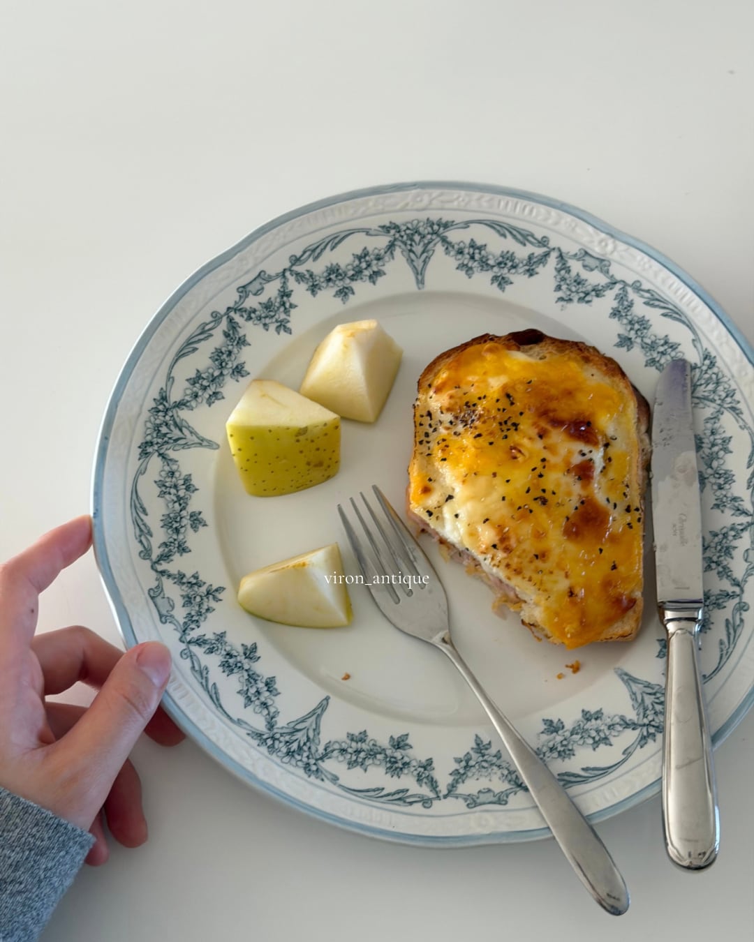 Sarreguemines サルグミンヌ / “LOUIS XVI” エンボス入りガーランドプレート d