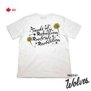【RAISED BY WOLVES/レイズドバイウルブス】SEEDS OF REBELLION TEE Tシャツ / WHITE / SS24-12179