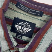 USA製 90s DOCKERS ドッカーズ LONG SLEEVE ストライプ 長袖シャツ M/マルチ メンズ ビンテージ リーバイス
