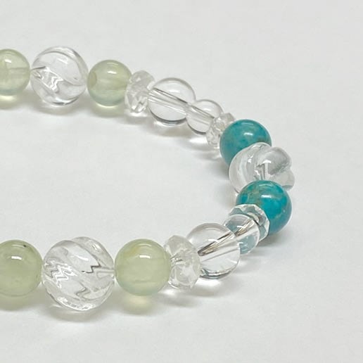 人間関係／ターコイズ＆プレナイト／信頼関係のお守り／願い事