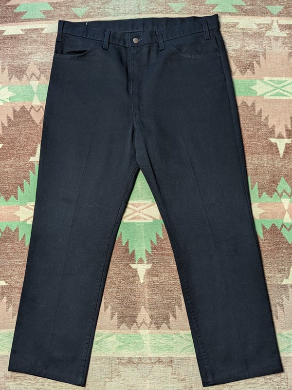 80s Levi's STA-PREST 519-1859 Twill Pants (W38) BLACK 80s Levi's STA-PREST 519-1859 Twill Pants (W38) BLACK