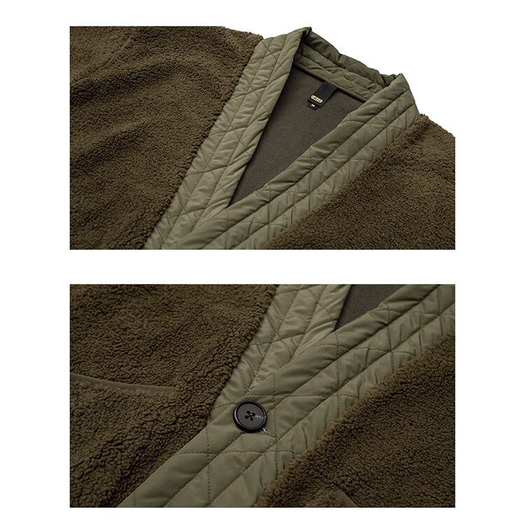 ★V-NECK CARDIGAN POLAR FLEECE COAT　　　A0508
