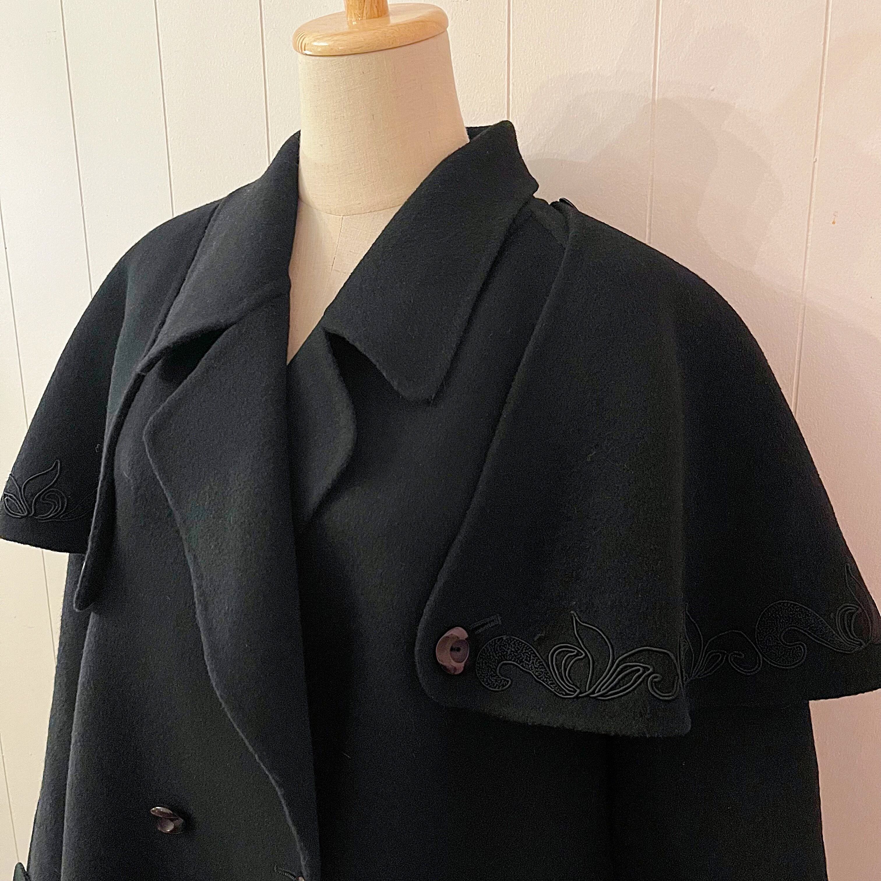 black cape chester coat