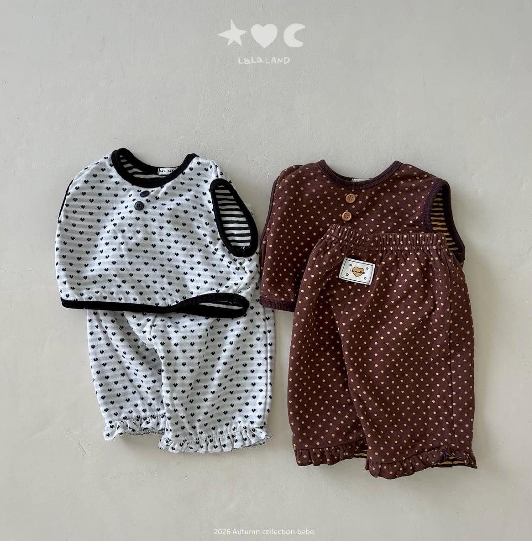 送料無料【予約】/  babyハートドットフリルパンツ /lalaland