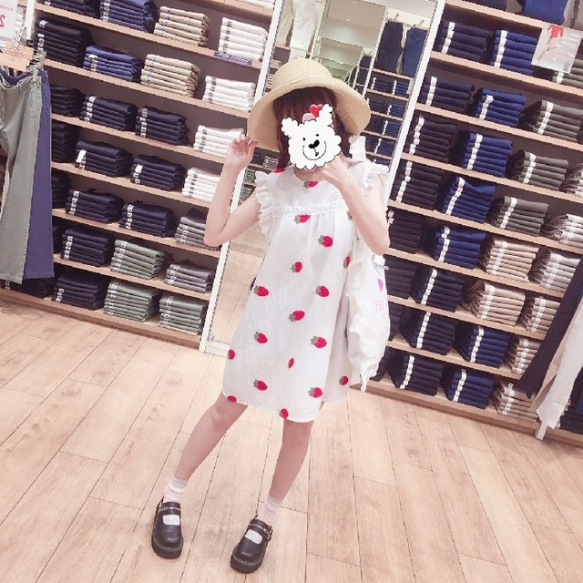いちご柄 ワンピース Cute Region いちご柄 ワンピース Cute Region