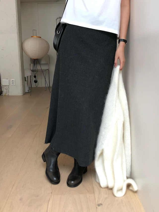 (予約) verveine / Mone wool flare skirt 2color