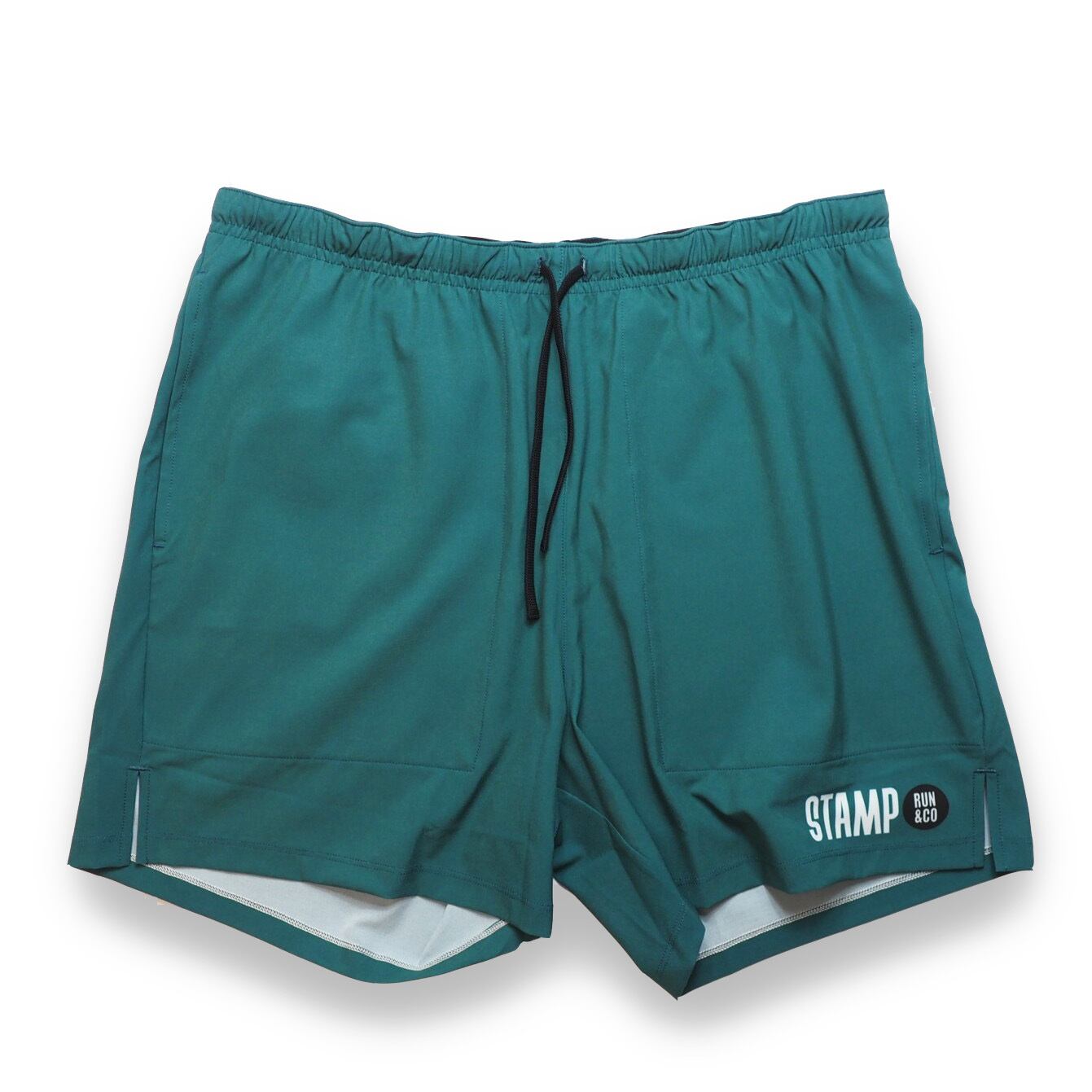 STAMP RUN & CO｜STAMP 3 POCKET SHORTS (TEAL GREEN) | Run Ride Point