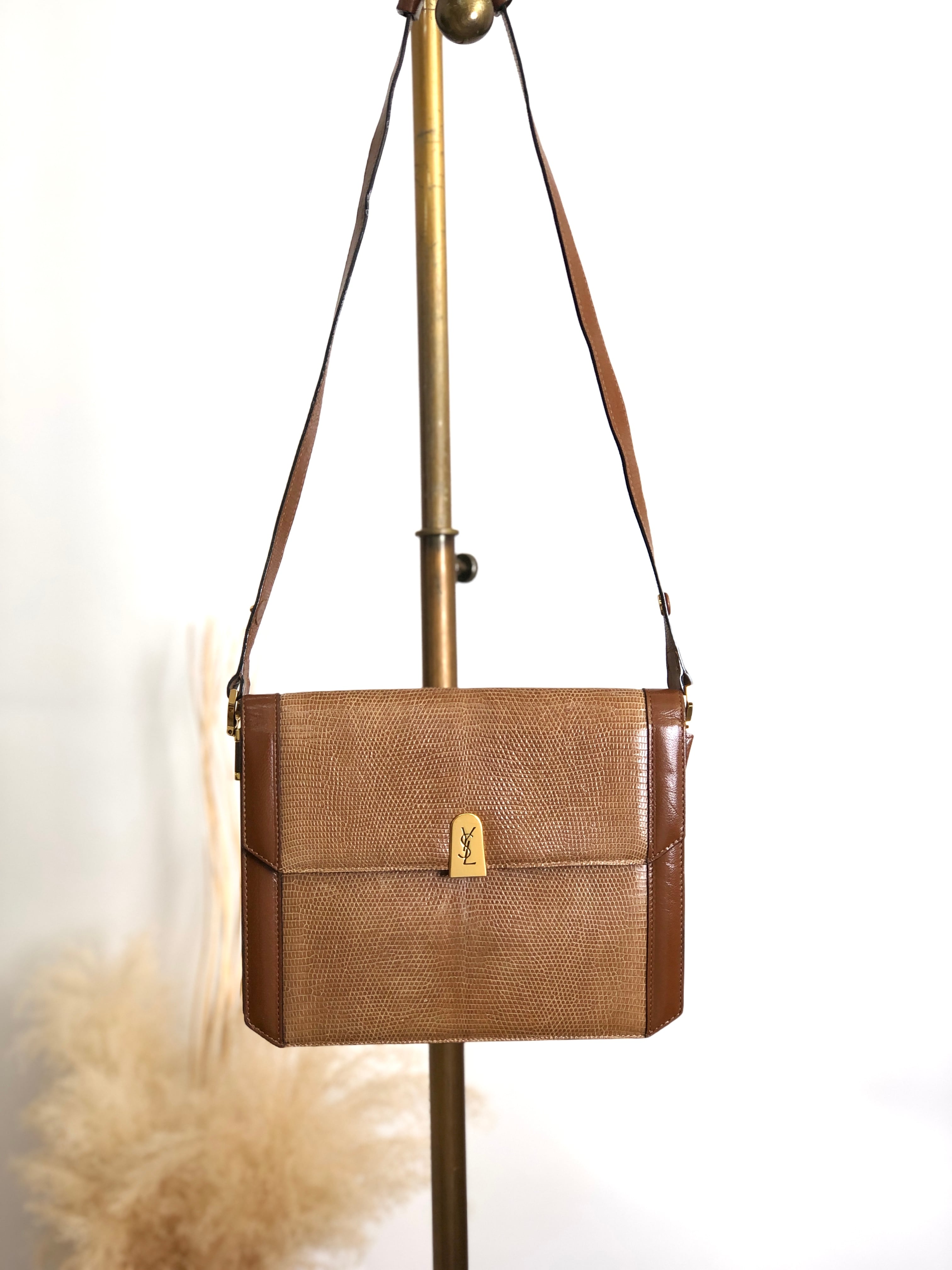 Yves Saint Laurent イヴ・サンローラン ハンドバッグ ブラウン YSL