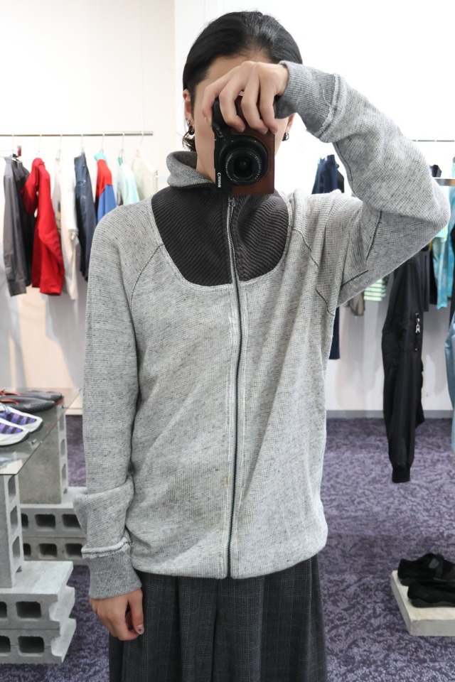 O0s DIESEL Funnel Neck Waffle Zip-Up