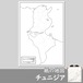 チュニジアの紙の白地図