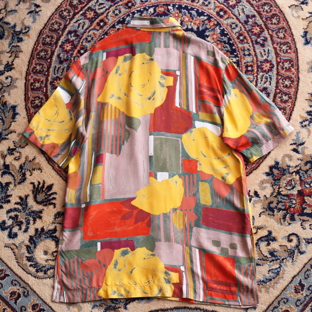 good coloring art pattern rayon shirt