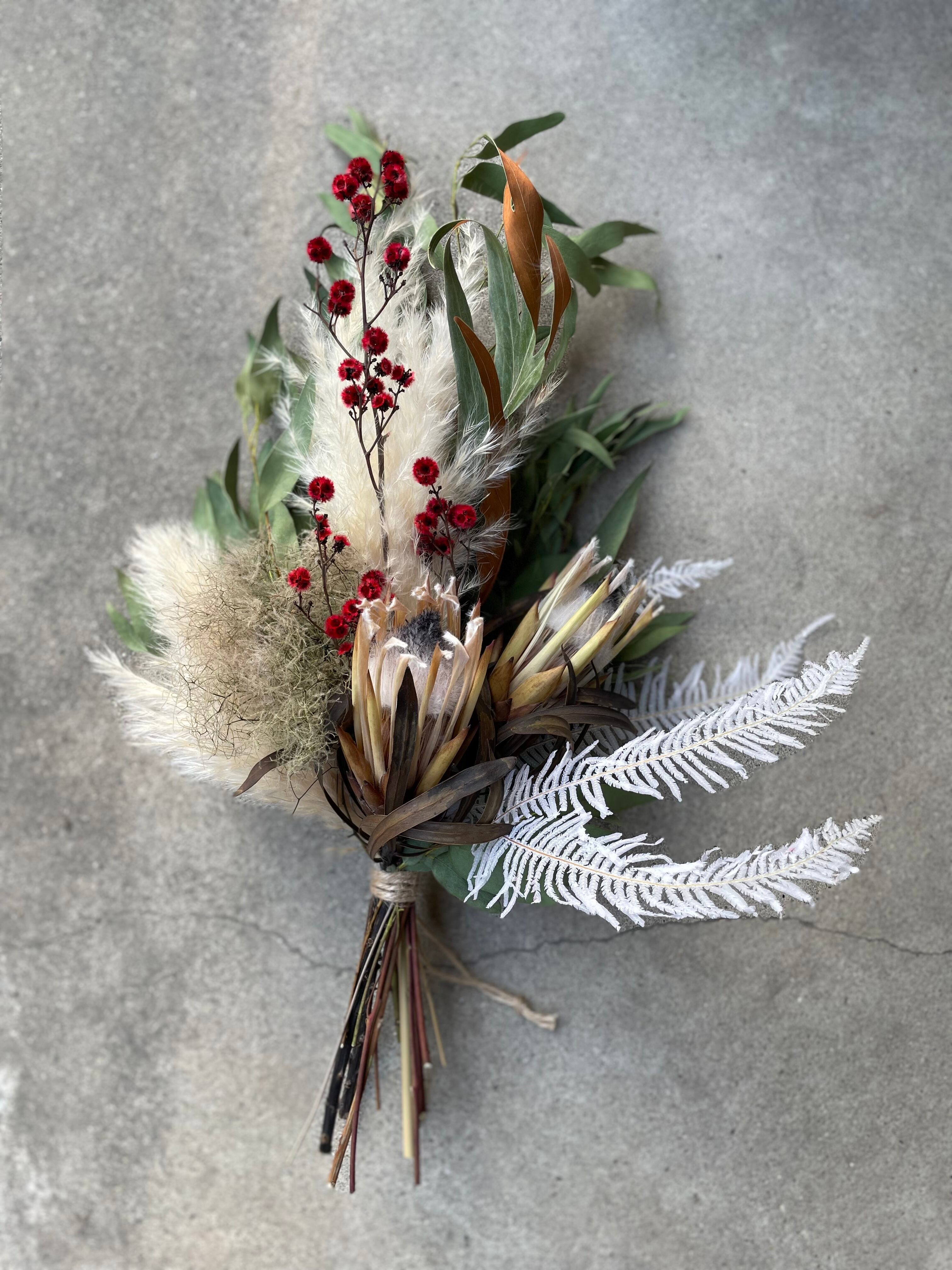 ドライフラワースワッグb | ナチュラル、アンティークのドライフラワー