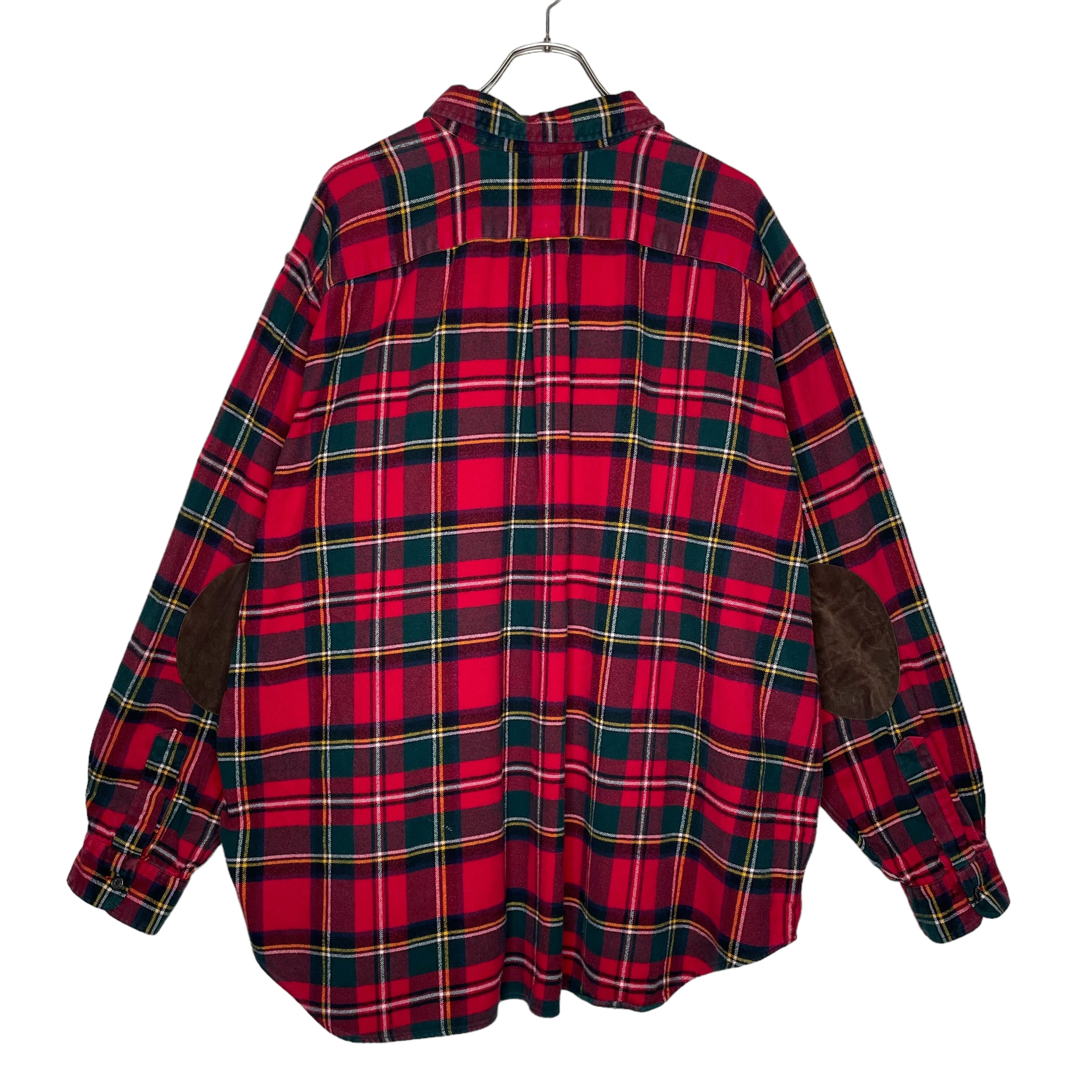 Polo By Ralph Lauren 長袖シャツ 2XL チェック柄 エルボーパッチ 