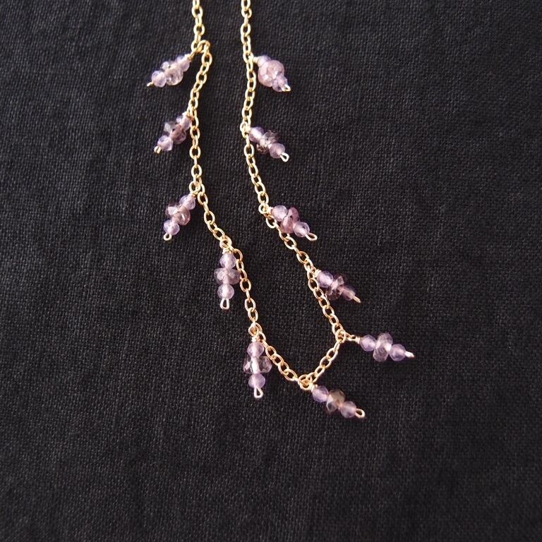 K14gf】Purple Spinel Bracelet／パープルスピネル ブレスレット