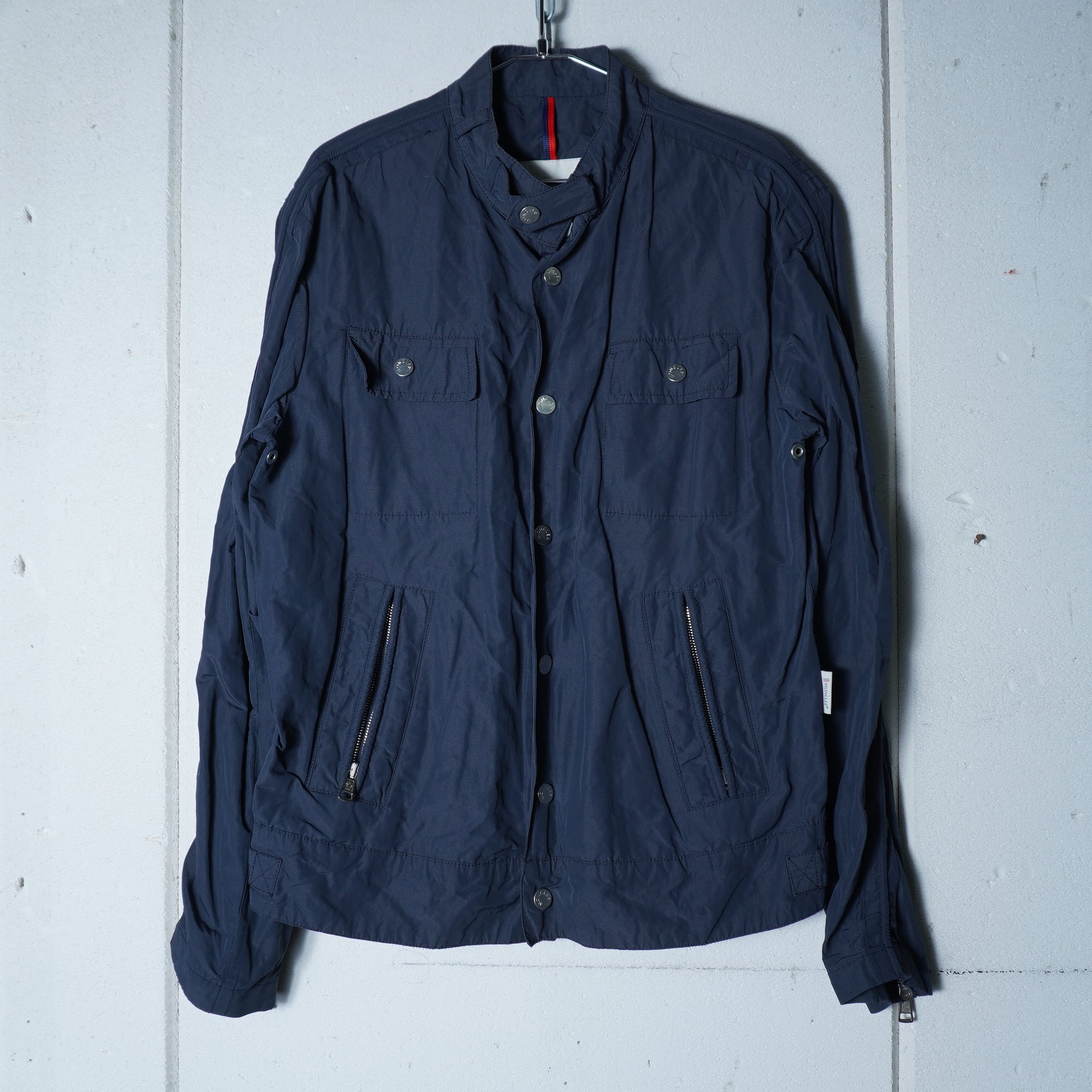MONCLER】モンクレール ライダースブルゾンジャケット darknavy | MIXHIVE