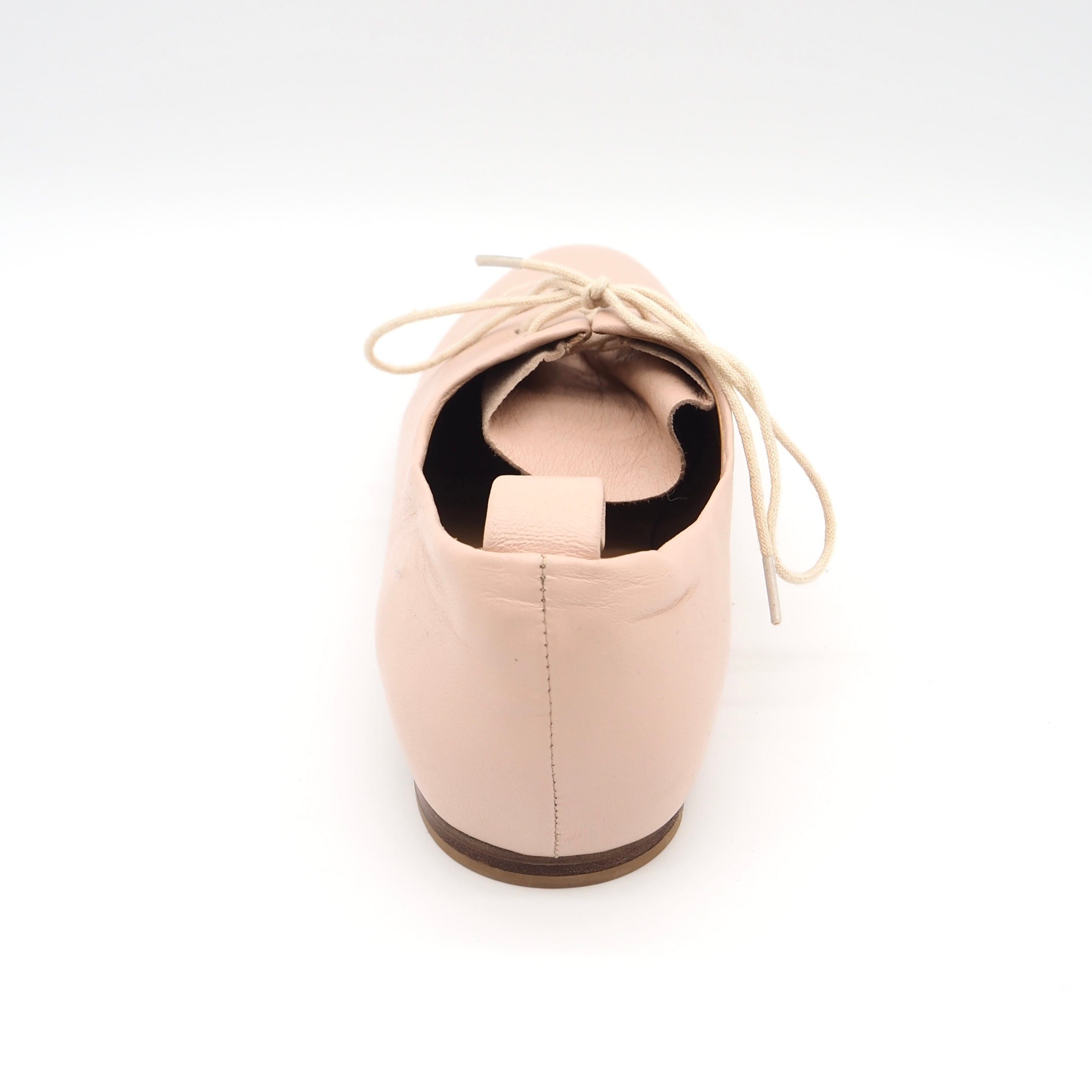 JIL SANDER NAVY レースアップシューズ レザー ピンクベージュ ジル