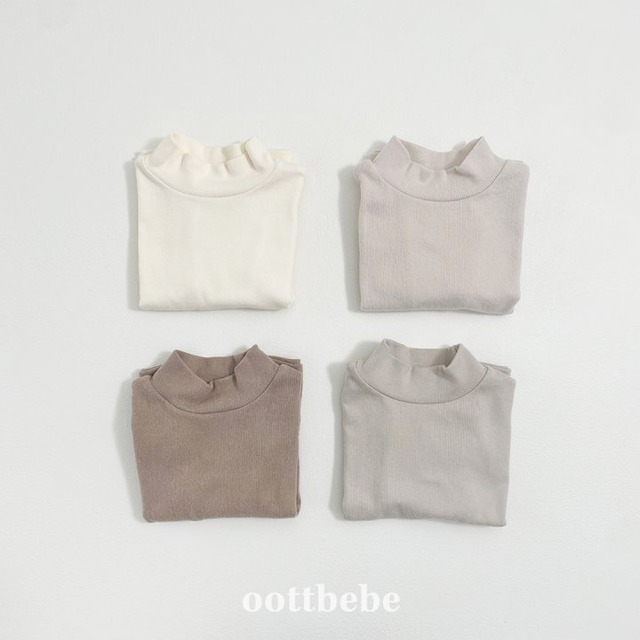 【取寄】oottbebe｜modal rib turtle tee｜モーダルリブタートルT｜XS-XL｜kids｜25 winter