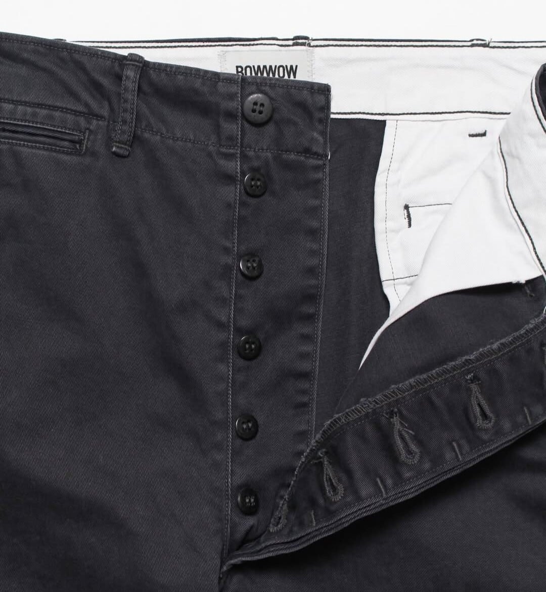 BOWWOW BLACK WORK TROUSERS AGED | BOW & ARROW WEB STORE