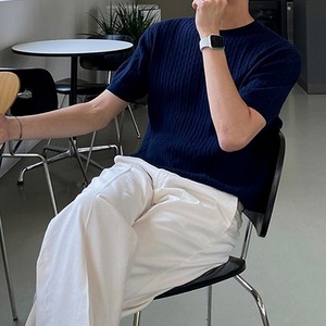 ニットジャガードTシャツ　MT0080222