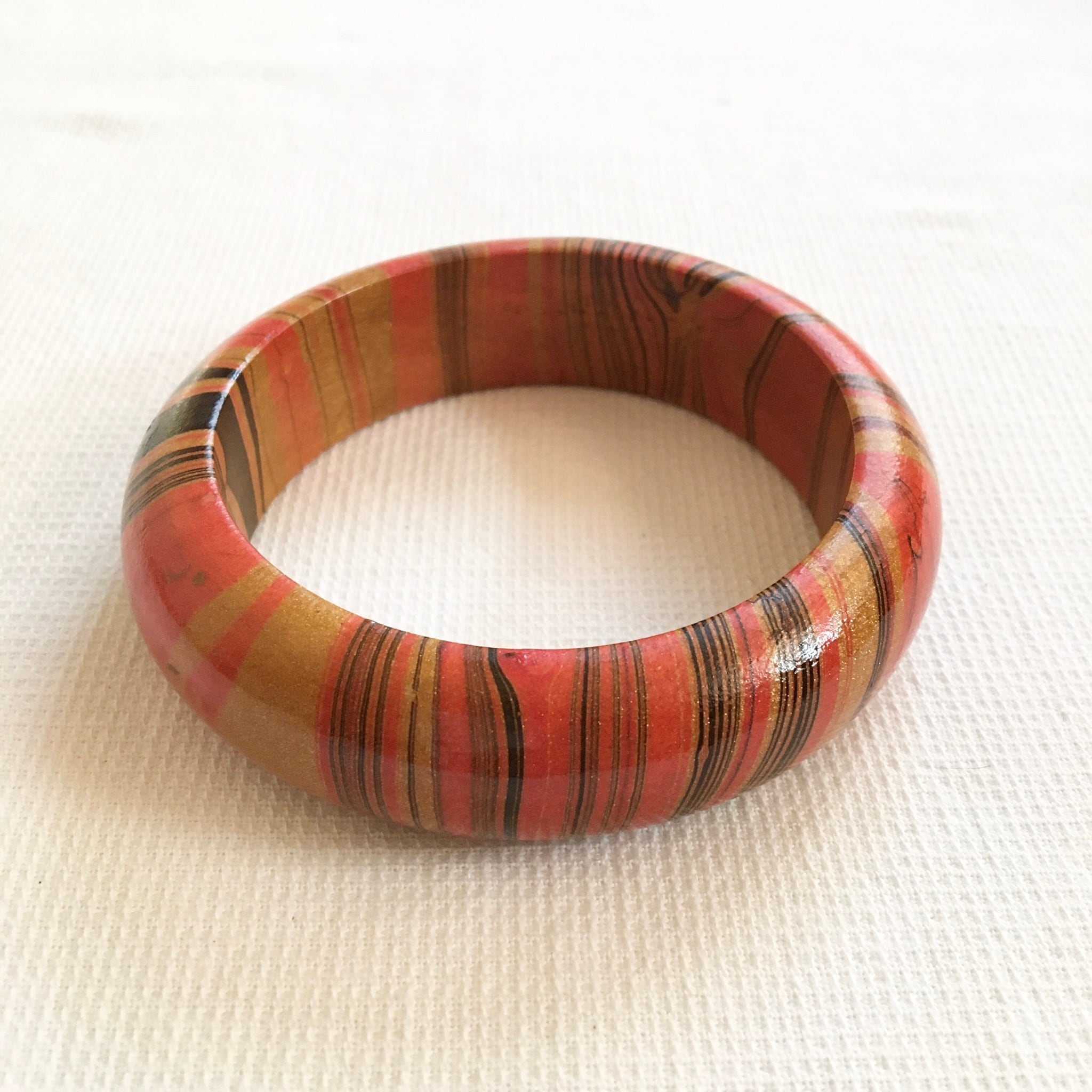 Vintage wood bangle