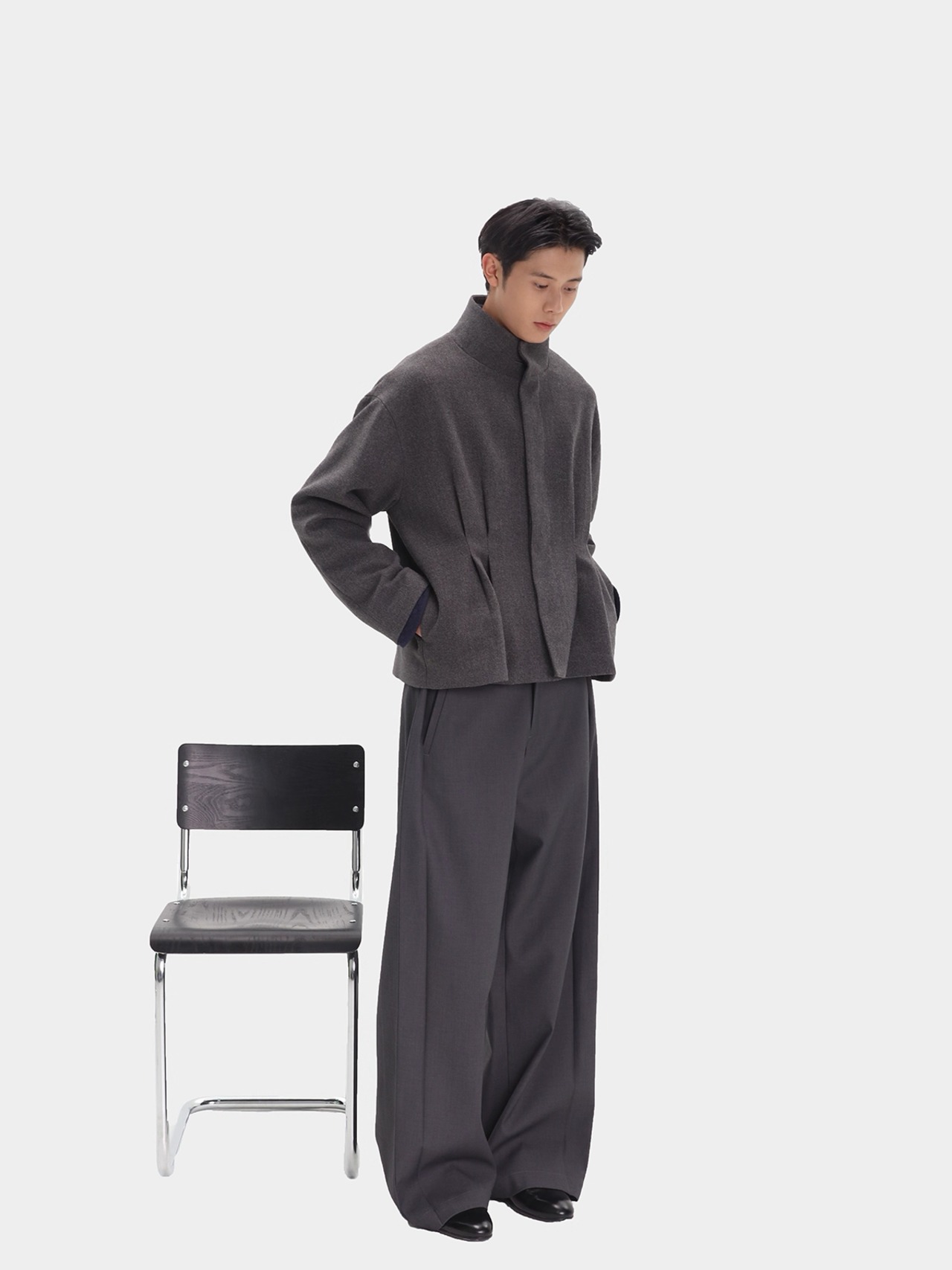 Nothingnoth 25AW WOOL PLEATED JACKET