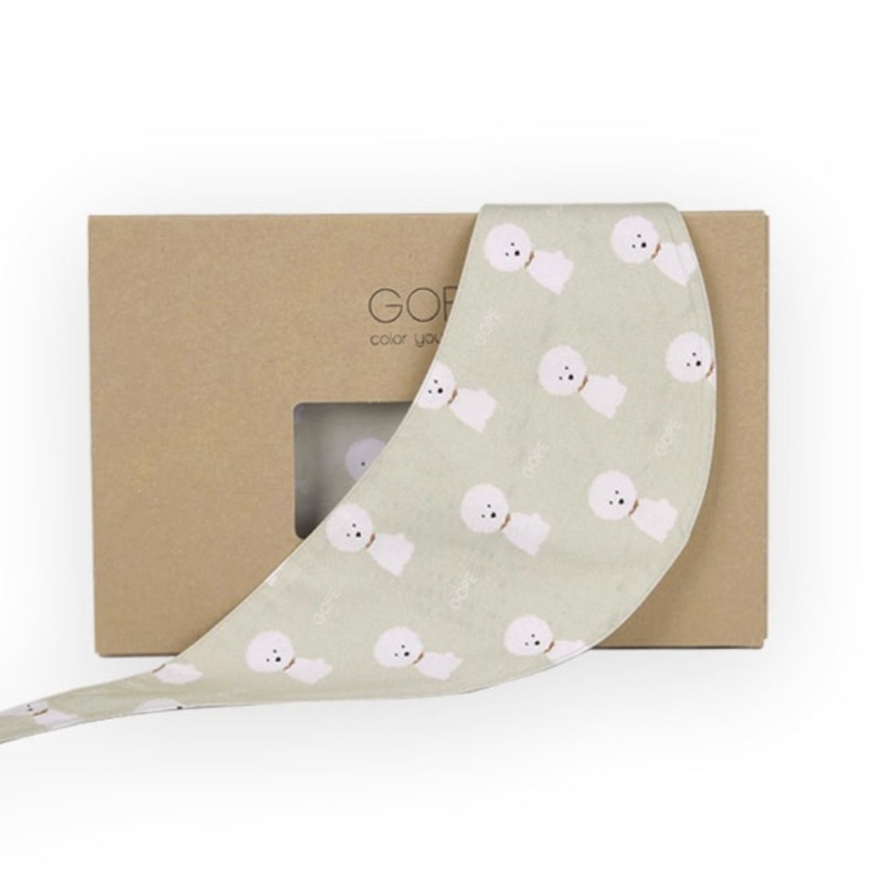 【予約】[ GOPE ] Picture Dog Bandana｜WHITE × IVORY - 10