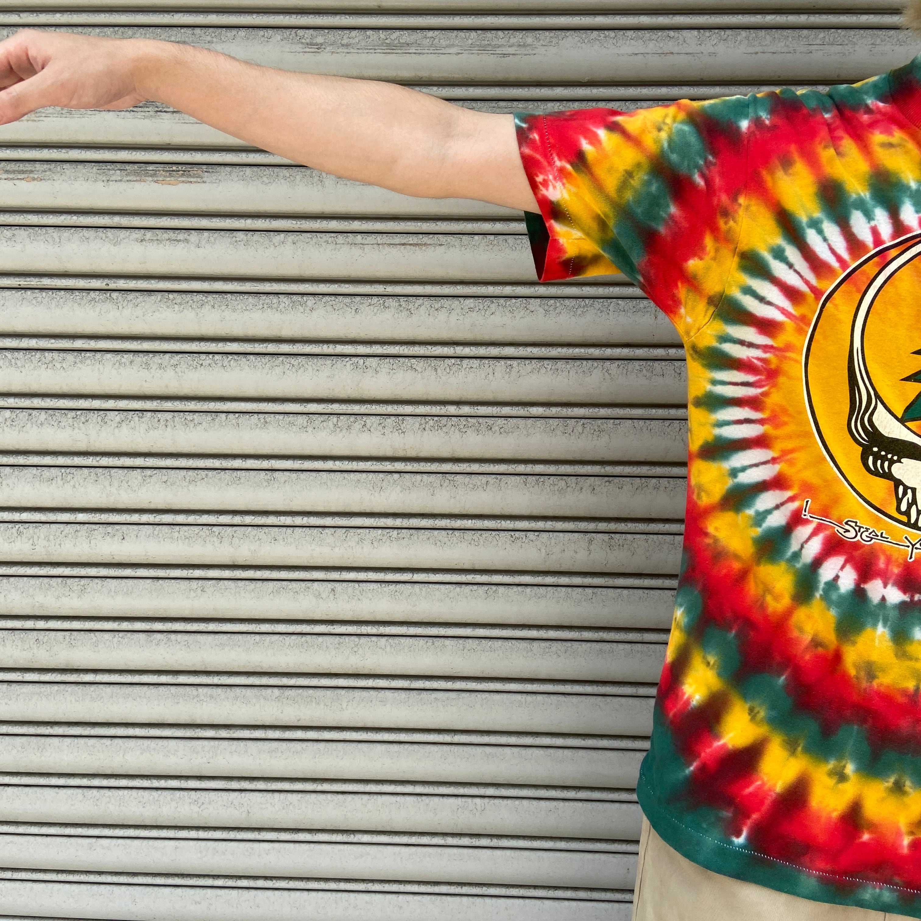 80s USA製 グレイトフル・デッド バンドTシャツ タイダイ柄 ガイコツ M