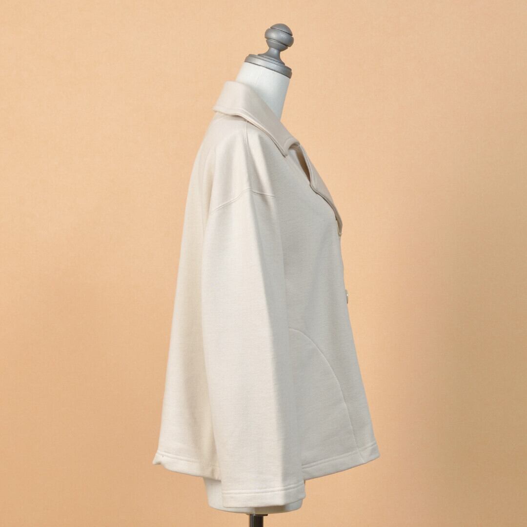 Sarahwear サラウエア 「Jonathan」オーガニックスウェットPコート・キナリ オーガニックコットンを使ったPコート、春までロングシーズンで使えます。【送料無料】