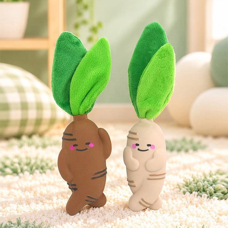 A+ginseng latex toy 2color /  ペット 犬 おもちゃ 噛む 音が鳴る 知育玩具 鳴き笛入り 可愛い わんちゃん おもちゃ ラテックス トイ ストレス解消 韓国 ペット用品