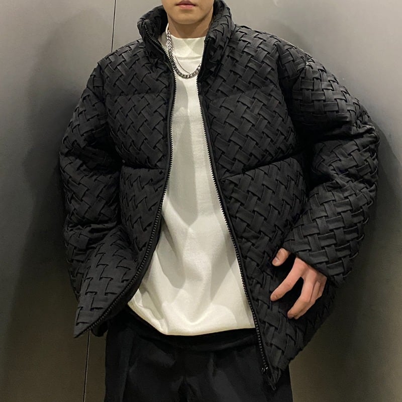 格子風スタンドカラージャケット C10365