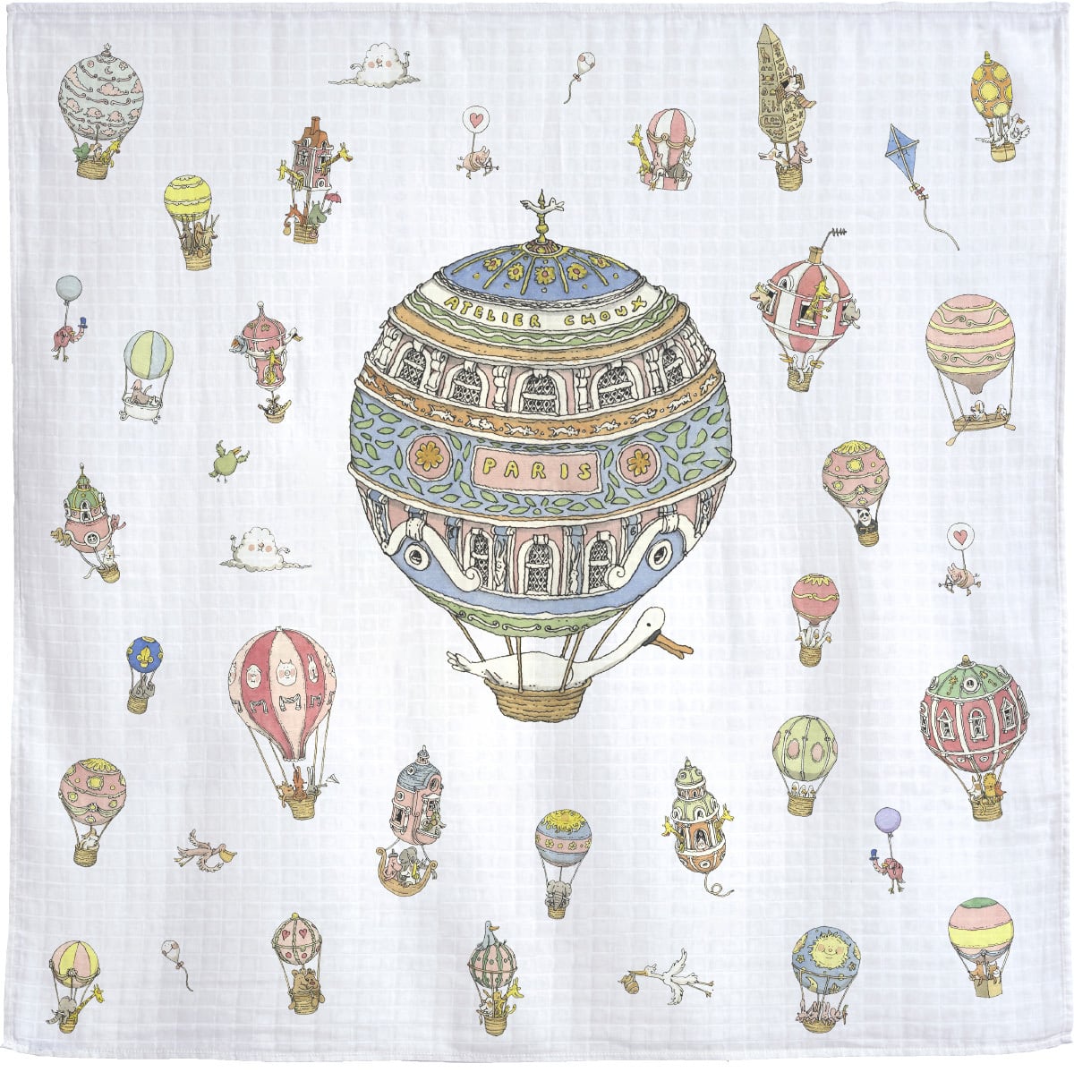 『Atelier Choux』ホットエアバルーン お くるみ Atelier Choux カレ（おくるみ）– Hot Air Balloons（ホットエア