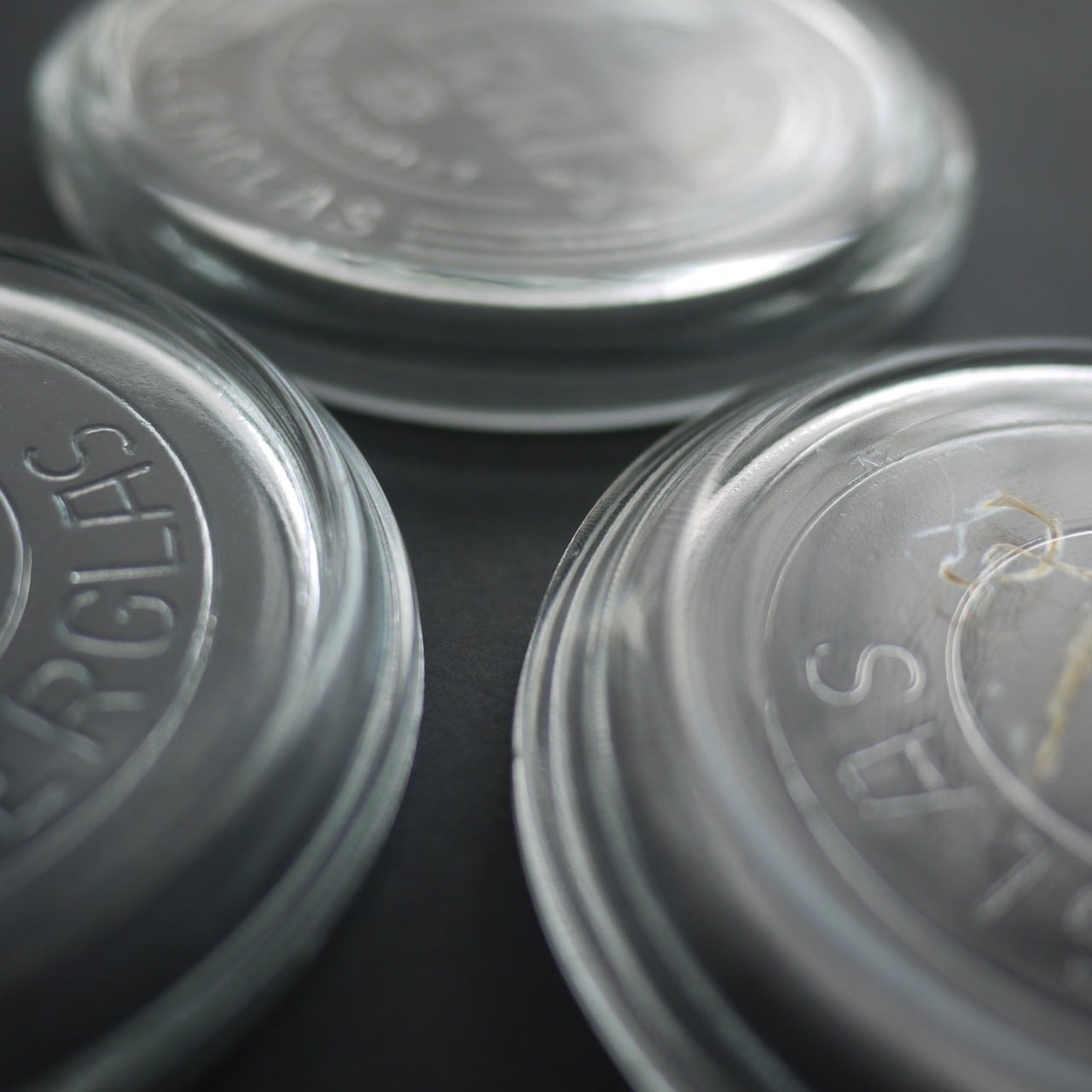 メイソンジャー 古いガラスの蓋 ドイツ