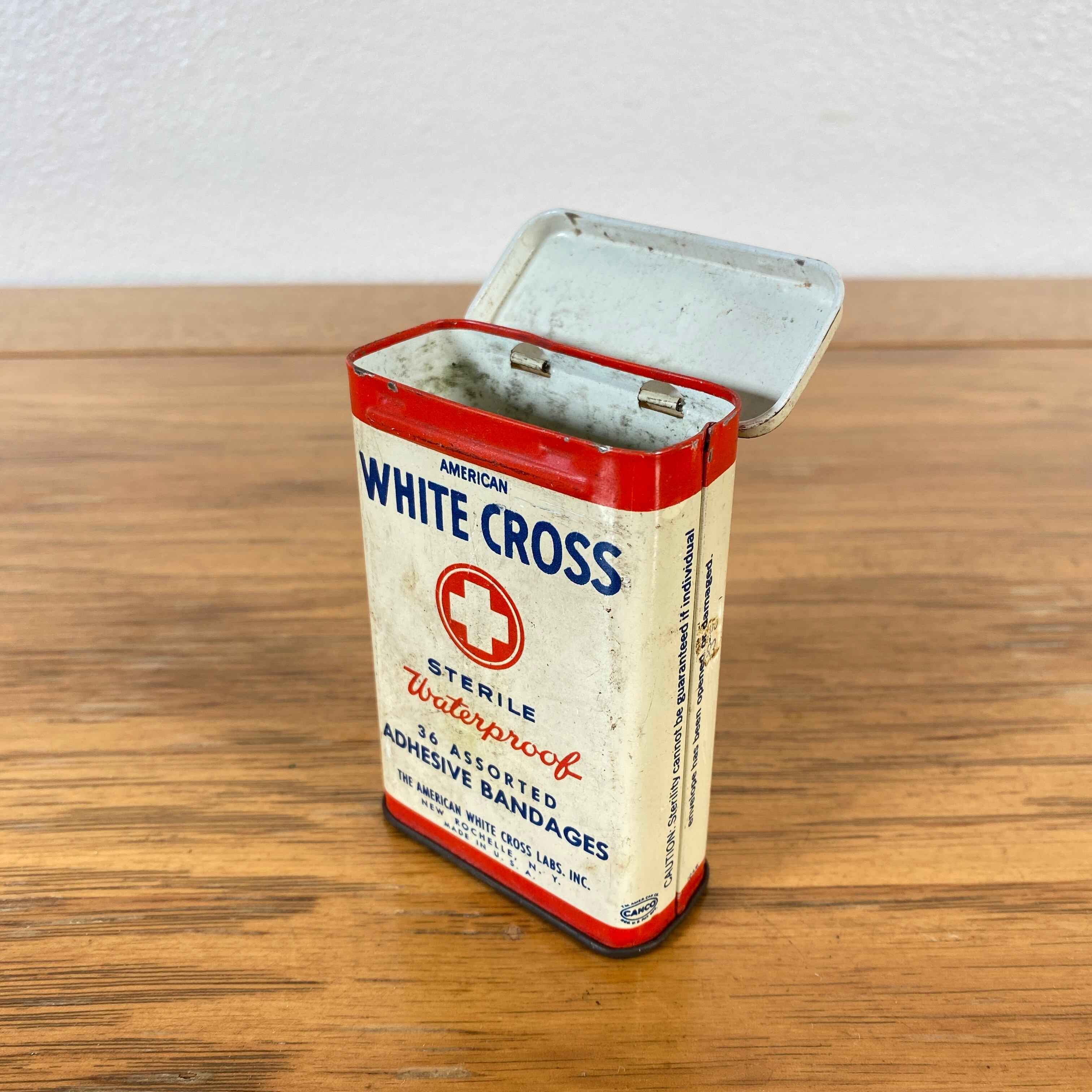 1120【1960-70年代】アメリカ ビンテージ バンドエイド缶 絆創膏 小物