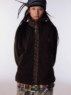 CONP Hand-knitted Beaded Fleece Jacket