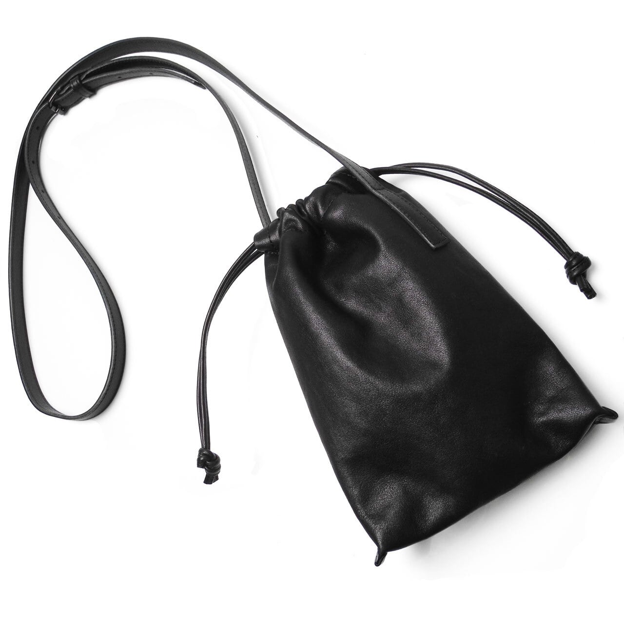203ABG01 Leather cell phone bag 'drawstring' ショルダーバッグ