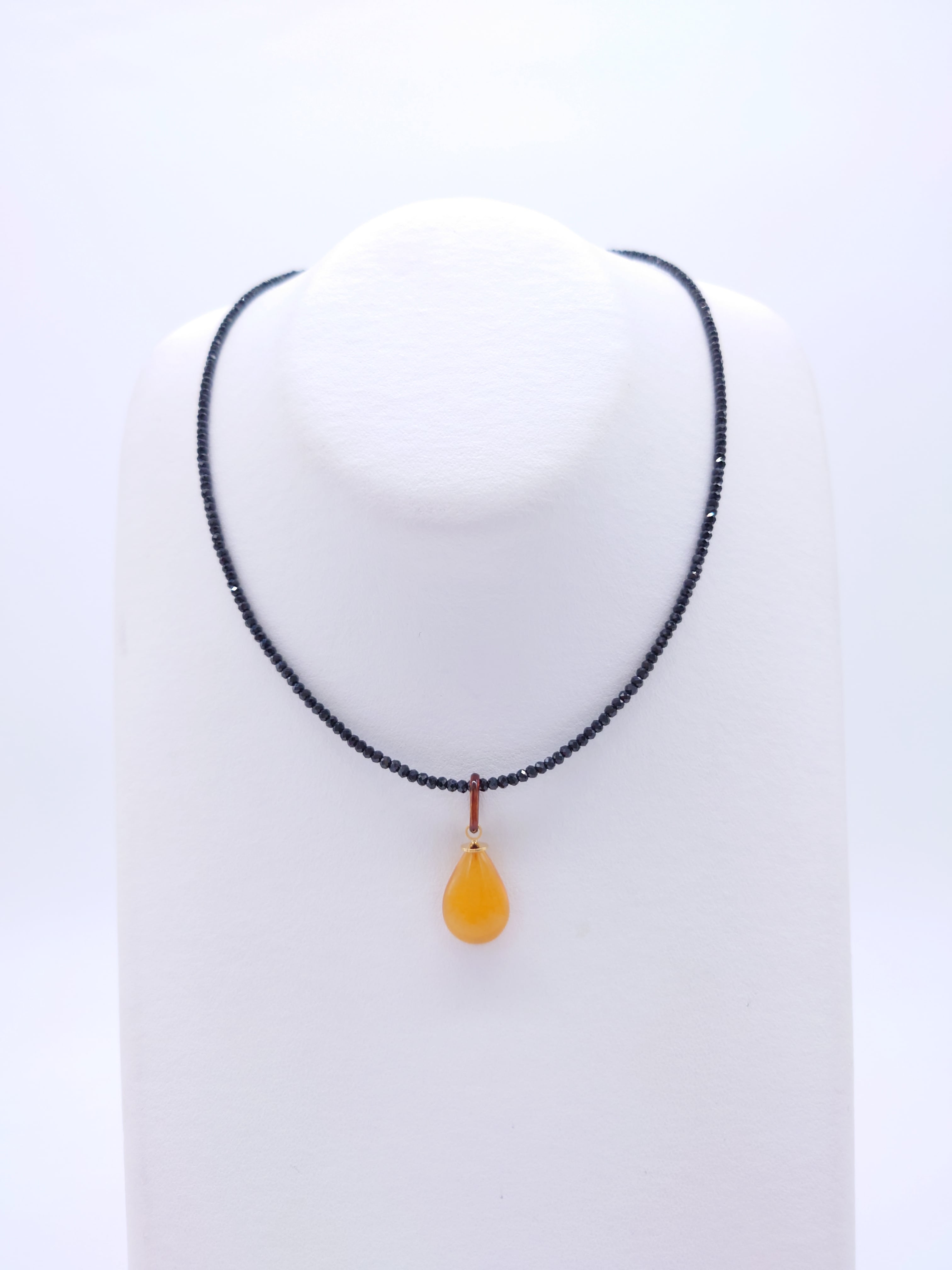 K18 イエローゴールド べっ甲 鼈甲 水杢 良い 水もく ネックレス