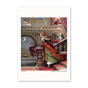アンティークポスター「シンデレラ」挿絵1870年代（A3サイズ）