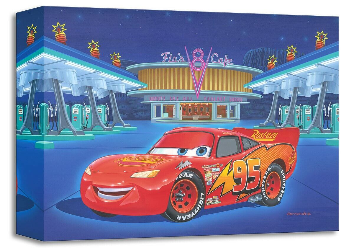 ディズニー絵画 ピクサー カーズ ライトニング マックィーン 作品証明書 展示用フック付 限定1500部品証明書 展示用フック付 限定1500部キャンバスジークレ ディズニー絵画 ポスター