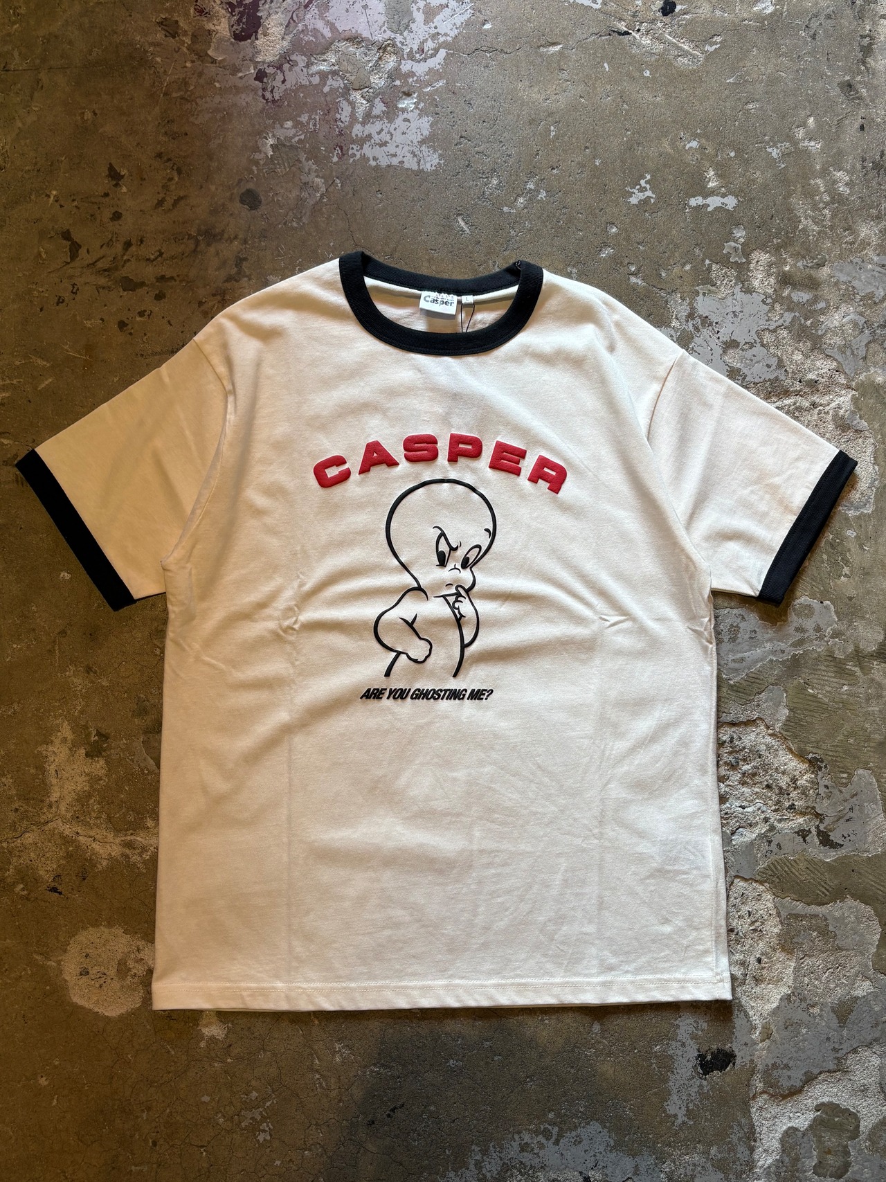 CASPER RINGER T SHIRT / リンガーTシャツ / 6515042 / OFF WHITE×BLACK - 1
