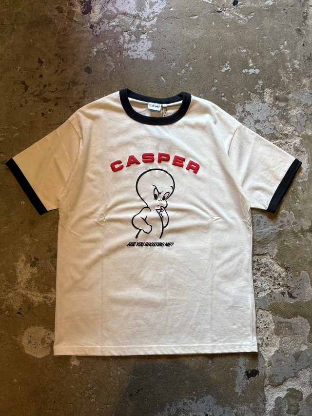 CASPER RINGER T SHIRT / リンガーTシャツ / 6515042 / OFF WHITE×BLACK
