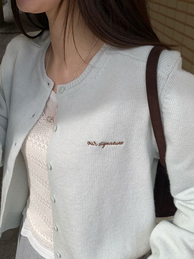 (予約) signature / Peach cardigan 4color