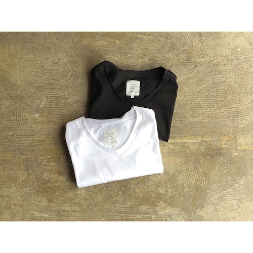 maison de soil(メゾンドソイル) CUT-OFF V-NECK T-SHIRT